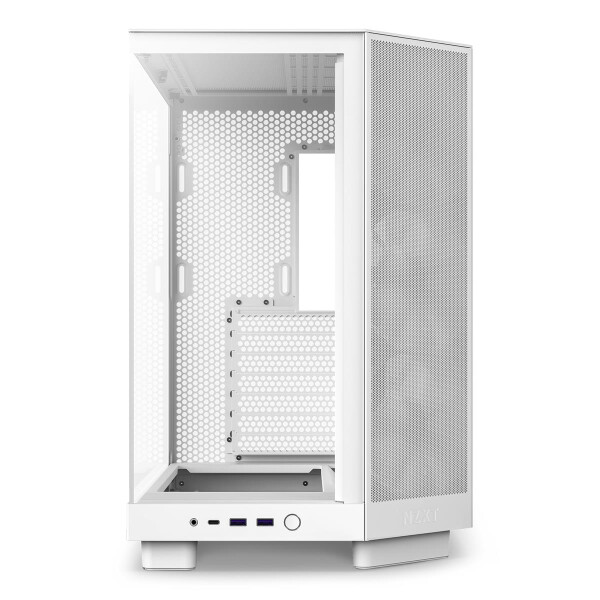 NZXT H6 Air Flow, Midi Tower, PC, Weiß, ATX, micro ATX, Mini-ITX, Stahl, Gehärtetes Glas, Blau, Grün, Rot