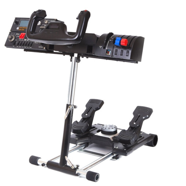 Wheel Stand Pro Deluxe V2, Schwarz, Edelstahl, - Saitek Pro Flight Yoke System throttle quadrant, trim wheel and panel - Logitech G25/G27 Racing...