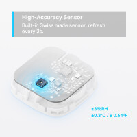 TP-LINK Tapo Intelligenter Temperatur- und Luftfeuchtigkeitssensor - CR2450 - 2 Jahr(e) - 46 mm - 12,3 mm - 46 mm - 66 mm