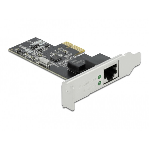 Delock PCI Express x1 Karte 1 x RJ45 2,5 Gigabit LAN RTL8125, Eingebaut, Kabelgebunden, PCI Express, Ethernet, 2500 Mbit/s