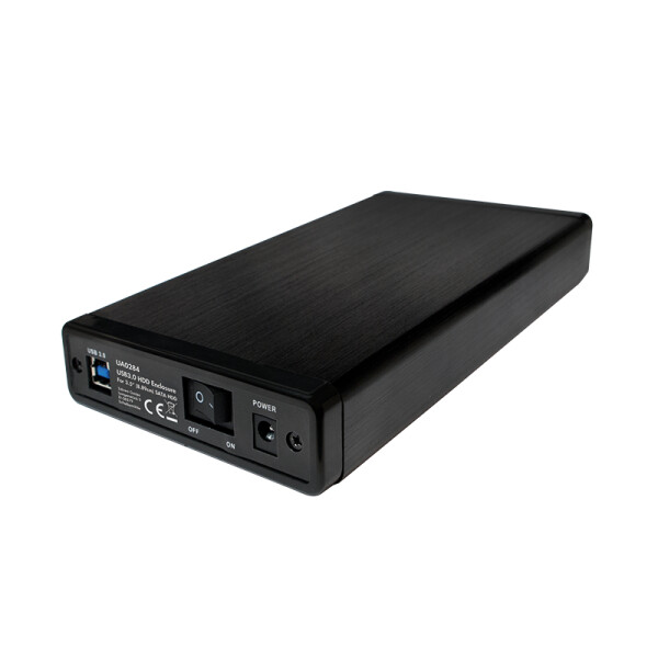 LogiLink UA0284, HDD-Gehäuse, 3.5", SATA, 5 Gbit/s, USB Anschluss, Schwarz