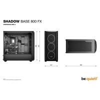 Be Quiet! Shadow Base 800 FX Black - Midi Tower - PC - Schwarz - ATX - EATX - micro ATX - Mini-ITX - Acrylnitril-Butadien-Styrol (ABS) - Stahl - Gehärtetes Glas - Multi