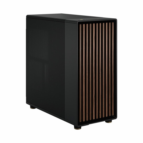 Fractal Design FD-C-NOR1X-01, Midi Tower, PC, Schwarz, Anthrazit, ATX, EATX, micro ATX, Micro-ITX, Stahl, Holz, Gaming