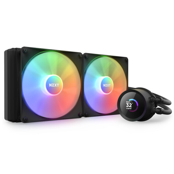 NZXT Kraken 280 RGB, All-in-One-Flüssigkeitskühler, 14 cm, 90,79 cfm, Schwarz