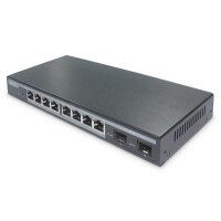 DIGITUS 8-Port Gigabit PoE Netzwerkswitch, Desktop, L2...