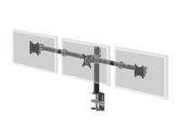 Iiyama Einfacher und funktioneller Dreifach-Desktop-Arm - Klemme - 30 kg - 25,4 cm (10") - 68,6 cm (27") - 100 x 100 mm - Schwarz