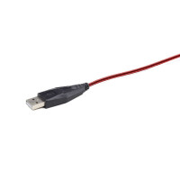Gembird MUSG-001-R - Beidhändig - USB Typ-A - 2400 DPI - Schwarz - Rot