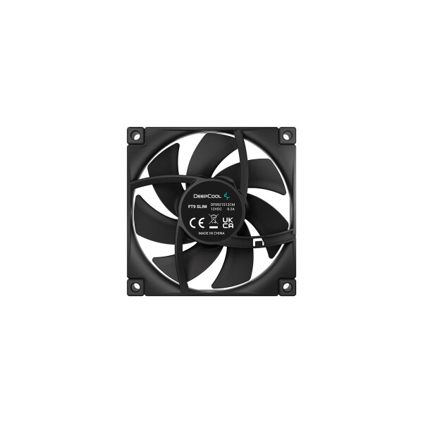 Deepcool FT9 SLIM, Luftkühlung, 9,2 cm, 500 RPM, 2950 RPM, 23,2 dB, 31,18 cfm