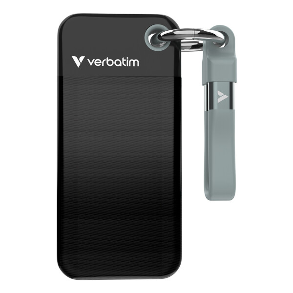 Verbatim Pocket SSD, 1 TB, USB Typ-C, 3.2 Gen 2 (3.1 Gen 2), 1000 MB/s, 10 Gbit/s, Schwarz, Grau