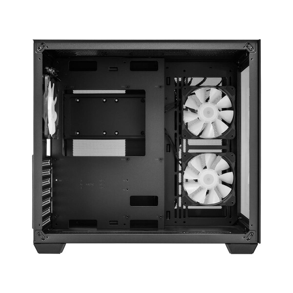 FSP CMT380, Midi Tower, PC, Schwarz, ATX, micro ATX, Mini-ITX, Glas, SPCC, Multi