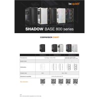 Be Quiet! Shadow Base 800 Black - Midi Tower - PC - Schwarz - ATX - EATX - micro ATX - Mini-ITX - Acrylnitril-Butadien-Styrol (ABS) - Stahl - Gehärtetes Glas - 18 cm