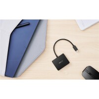 ASUS USB-C Mini Dock - Kabelgebunden - USB 3.2 Gen 2 (3.1 Gen 2) Type-C - 100 W - Schwarz - 10 Gbit/s - 4K Ultra HD