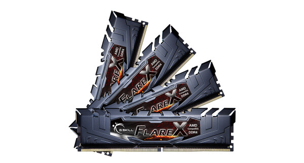 G.Skill Flare X (for AMD) F4-3200C16Q-32GFX - 32 GB - 4 x 8 GB - DDR4 - 3200 MHz