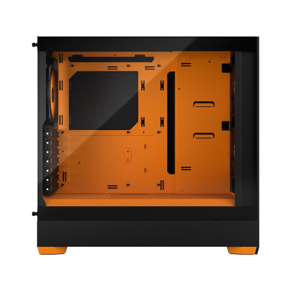 Fractal Design Pop Air, Tower, PC, Schwarz, Orange, ATX, micro ATX, Mini-ITX, Stahl, Gehärtetes Glas, Multi