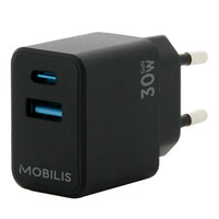Mobilis Wall Charger - 30W - 1 USB A+ 1 C - GaN