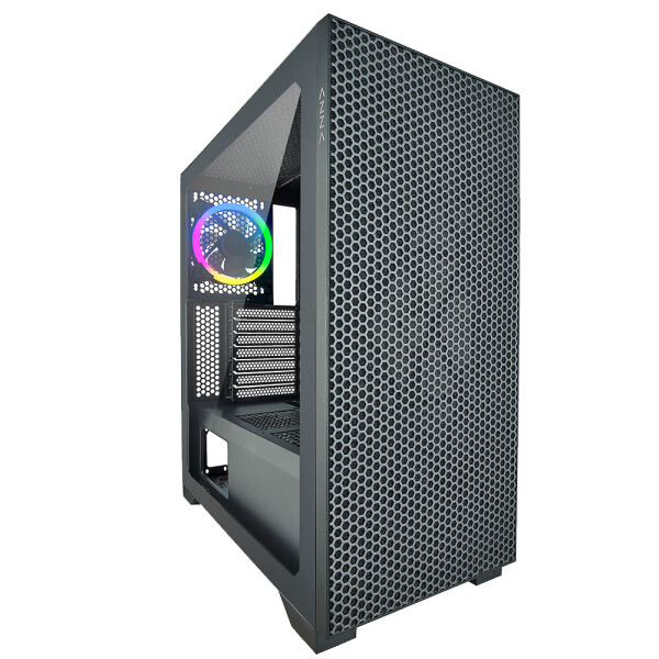 AZZA HIVE 450, Midi Tower, PC, Schwarz, ATX, EATX, ITX, micro ATX, Multi, Taschenlüfter