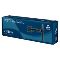 Arctic Z1 Basic - Monitorarm zur Befestigung am Schreibtisch - Klemme - 8 kg - 33 cm (13") - 81,3 cm (32") - 100 x 100 mm - Schwarz