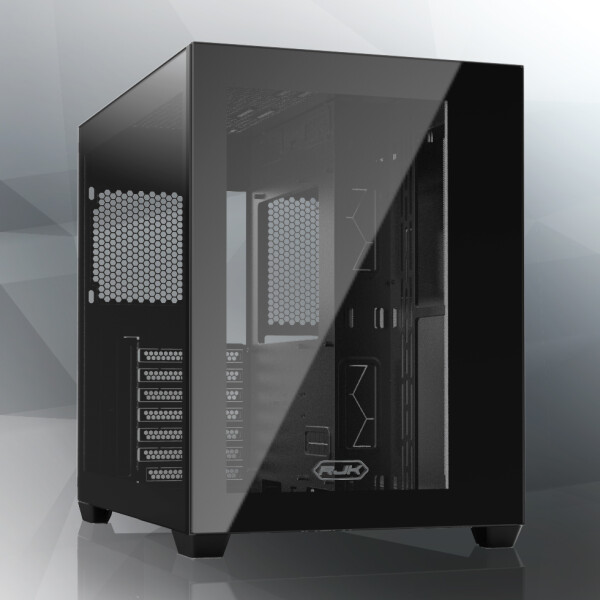 RAIJINTEK PAEAN C7, Midi Tower, PC, Schwarz, ATX, micro ATX, Mini-ITX, SPCC, Gehärtetes Glas, Gaming