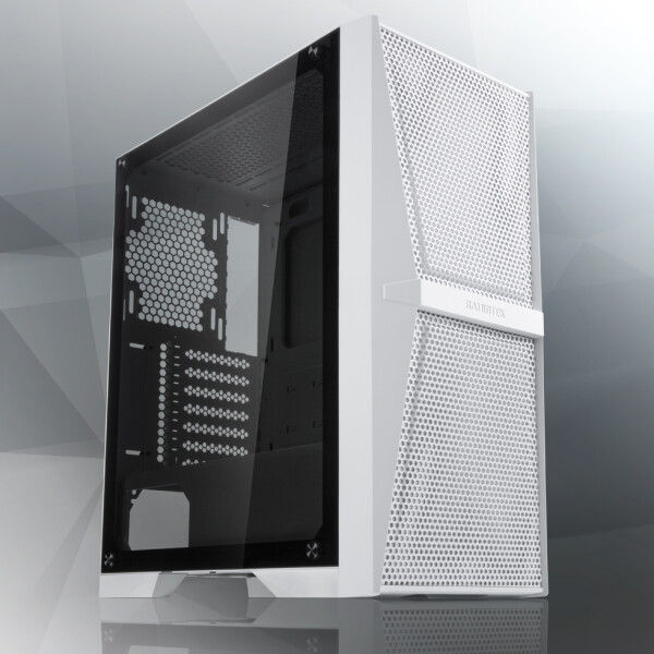 RAIJINTEK SILENOS MS, Midi Tower, PC, Weiß, ATX, micro ATX, Mini-ITX, SPCC, 16,6 cm