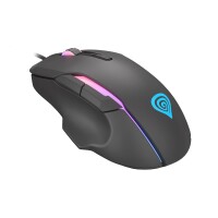 natec Gaming Maus Xenon 220 G2 RGB kabelgeb. schwarz - Maus - 12.800 dpi