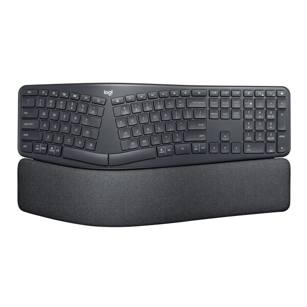 Logitech K860 for Business, Volle Größe (100%), Kabellos, Bluetooth, Halbmechanischer Schlüsselschalter, Graphit