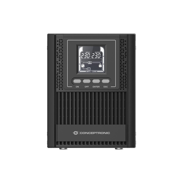 Conceptronic ZEUS52E1K 1000VA 900W Online Tower USV, IEC, Doppelwandler (Online), 1 kVA, 900 W, Sine, 220 V, 240 V