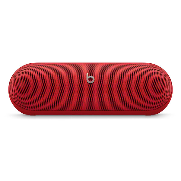 Apple Beats Pill - Kabelloser Bluetooth Lautsprecher - Signalrot, Neodym, Verkabelt & Kabellos, USB Typ-C, Tragbarer Stereo-Lautsprecher, Rot, Tasten