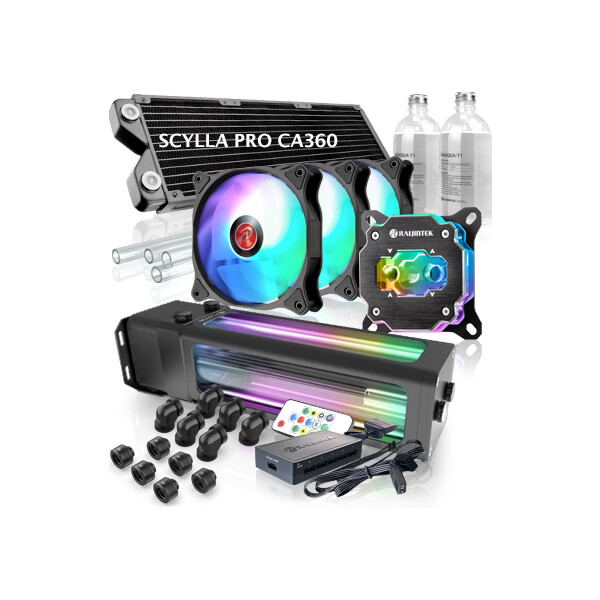 RAIJINTEK SCYLLA PRO CA360, Liquid cooling kit, 75 cfm, Mehrfarbig