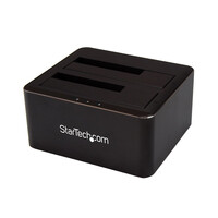 StarTech.com Zweifach SATA Festplatten Dockingstation für 2x 2,5/3,5" SATA SSDs/HDDs - USB 3.0 - HDD - SSD - SATA - Serial ATA II - Serial ATA III - 2.5,3.5" - 10 TB - USB 3.2 Gen 1 (3.1 Gen 1) Type-B - Schwarz