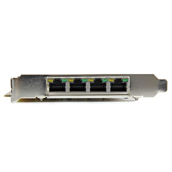 StarTech.com 4 Port Gigabit Power over Ethernet PCI Express Netzwerkkarte - PSE / PoE PCIe NIC, Eingebaut, Kabelgebunden, PCI Express, Ethernet, 2000 Mbit/s