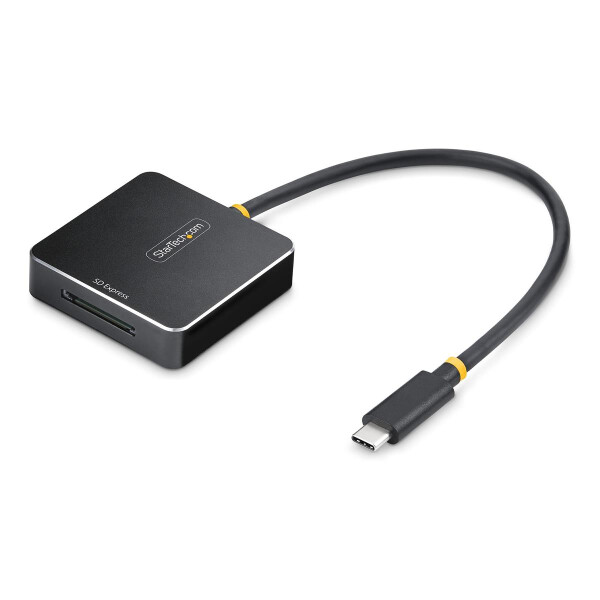 StarTech.com SD Express USB-C Kartenleser, Mobiler 10Gbps USB C Speicherkartenleser, Secure Digital 7.1 Externer Kartenlesegerät, SDHC/SDXC Kompatibel, Funktioniert mit Jedem Betriebssystem, MMC, SD, SDHC, SDXC, Schwarz, 10000 Mbit/s, Aluminium, Kunststof