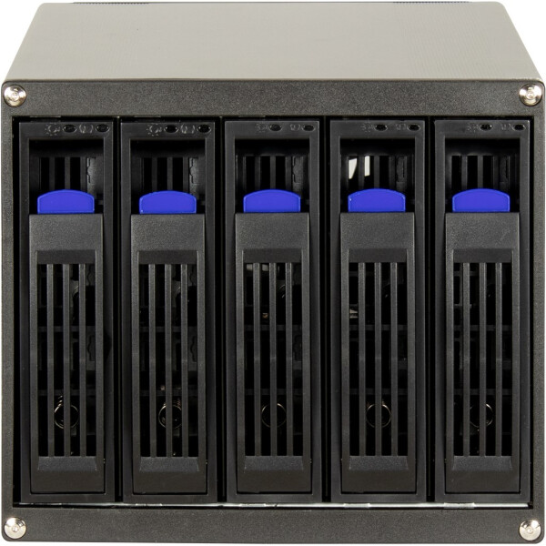 Inter-Tech ST-5255, HDD-Gehäuse, 2.5/3.5", SAS, SATA, Serial ATA II, Serial ATA III, 6 Gbit/s, Hot-Swap, Schwarz