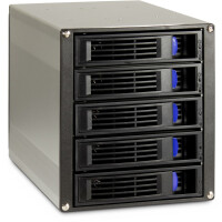 Inter-Tech ST-5255 - HDD-Gehäuse - 2.5/3.5" - SAS - SATA - Serial ATA II - Serial ATA III - 6 Gbit/s - Hot-Swap - Schwarz