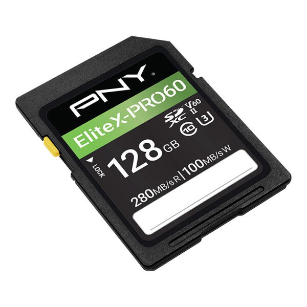 PNY EliteX-PRO60, 128 GB, SDXC, Klasse 10, UHS-II, 280 MB/s, 100 MB/s