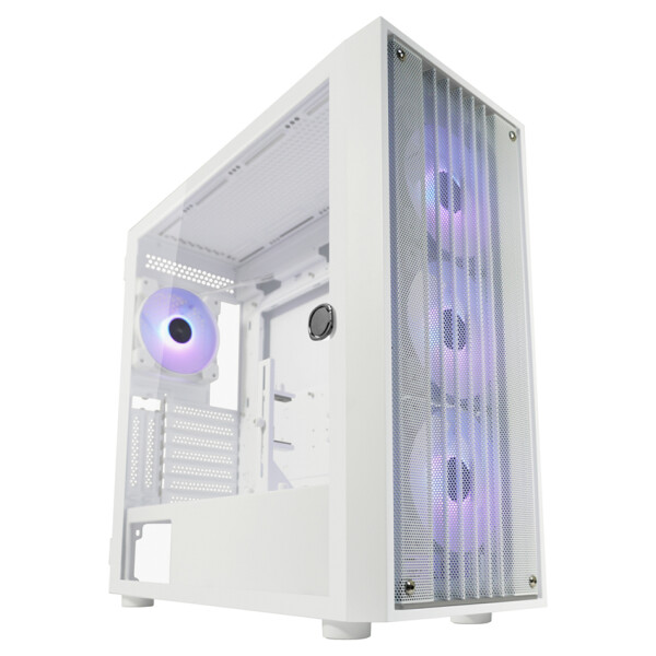 LC-Power LC-810W-ON, Midi Tower, PC, Weiß, ATX, EATX, micro ATX, Mini-ITX, Metall, Kunststoff, Gehärtetes Glas, Gaming