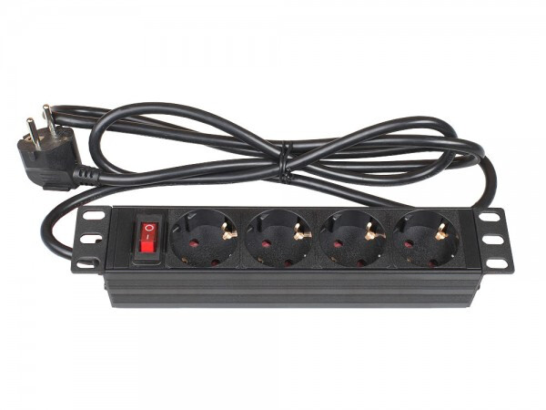 Good Connections GC-N0103, Standard, 1U, Aluminium, Schwarz, 4 AC-Ausgänge, 1,8 m
