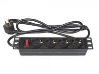 Good Connections GC-N0103, Standard, 1U, Aluminium, Schwarz, 4 AC-Ausgänge, 1,8 m