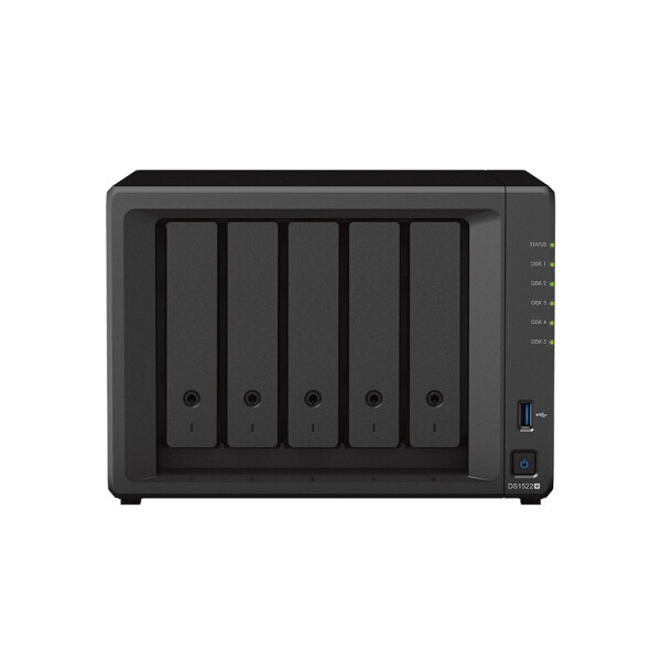 Synology DiskStation DS1522+, NAS, Tower, AMD Embedded R-Series SoC, R1600, 8 GB, DDR4