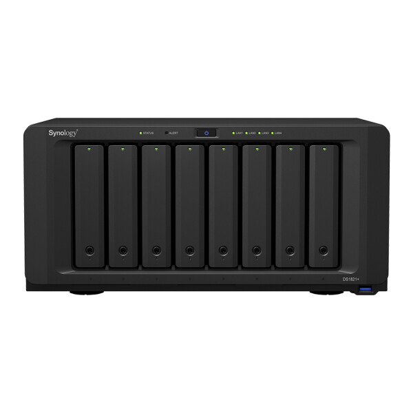 Synology DiskStation DS1821+, NAS, Desktop, Ryzen Embedded, V1500B, 4 GB, DDR4