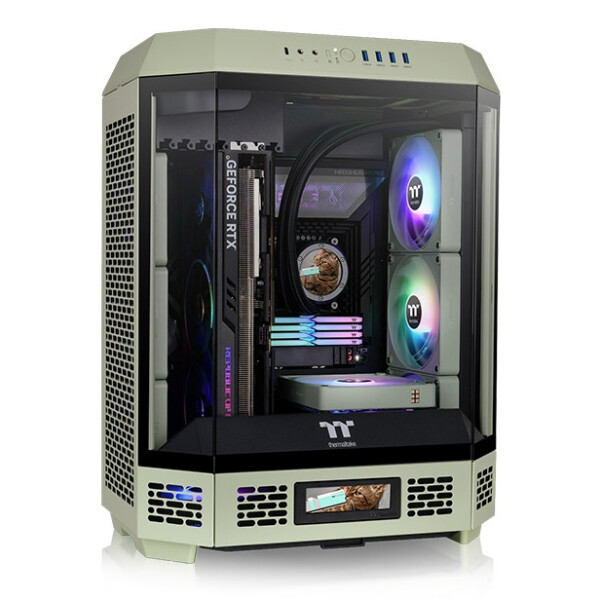 Thermaltake CA-1Z1-00MEWN-00, Midi Tower, PC, Hellgrün, ATX, micro ATX, Mini-ITX, SPCC, Gehärtetes Glas, Gaming