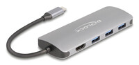 Delock USB Hub und 4K HDMI Ausgang mit Type-C Anschluss - Hub - 10 Gbps