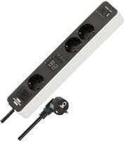 Brennenstuhl Steckdosenl. Ecolor 3-fach weiss/schwarz - Steckdosenleiste