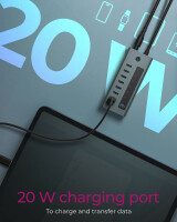 ICY BOX IB-HUB1457-C31 - Hub - Typ-C-Schnittstelle - 6 x USB-C 3.2 Gen 2+ 1 x USB-C 3.2 Gen 2 (Stromversorgung)