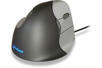 Bakker Evoluent4 Mouse (Right Hand) - rechts - Vertikale Ausführung - Laser - 2600 DPI - Schwarz - Grau - Silber