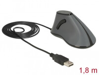 Delock 12527 - rechts - Optisch - USB Typ-A - 800 DPI - Schwarz - Grau