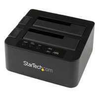 StarTech.com Dual-Bay Festplatten-Kopierer, Selbständiger USB 3.0 (5 Gbit/s) / eSATA auf 2.5/3.5" SATA III HDD/SSD Cloner/Kopierer, Festplatten Dockingstation, Festplatten Kopierer, HDD/SSD-Duplikator, 1 Kopien, USB 3.2 Gen 1 (3.1 Gen 1)/eSATA, USB Typ-B,