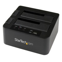 StarTech.com Dual-Bay Festplatten-Kopierer, Selbständiger USB 3.0 (5 Gbit/s) / eSATA auf 2.5/3.5" SATA III HDD/SSD Cloner/Kopierer, Festplatten Dockingstation, Festplatten Kopierer, HDD/SSD-Duplikator, 1 Kopien, USB 3.2 Gen 1 (3.1 Gen 1)/eSATA, USB Typ-B,