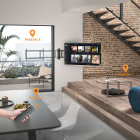 Equip 32"-75" motorisierte TV-Schwenkhalterung - 50 kg - 81,3 cm (32") - 190,5 cm (75") - 200 x 200 mm - 600 x 400 mm - Schwarz