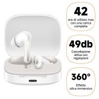 Xiaomi Redmi Buds 6 Cloud White - Kopfhörer - Rausch-Unterdrückung