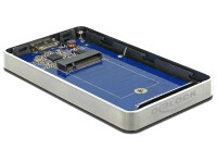 Delock 42594 - SSD-Gehäuse - M.2 - SATA - 5 Gbit/s - USB Anschluss - Schwarz - Silber